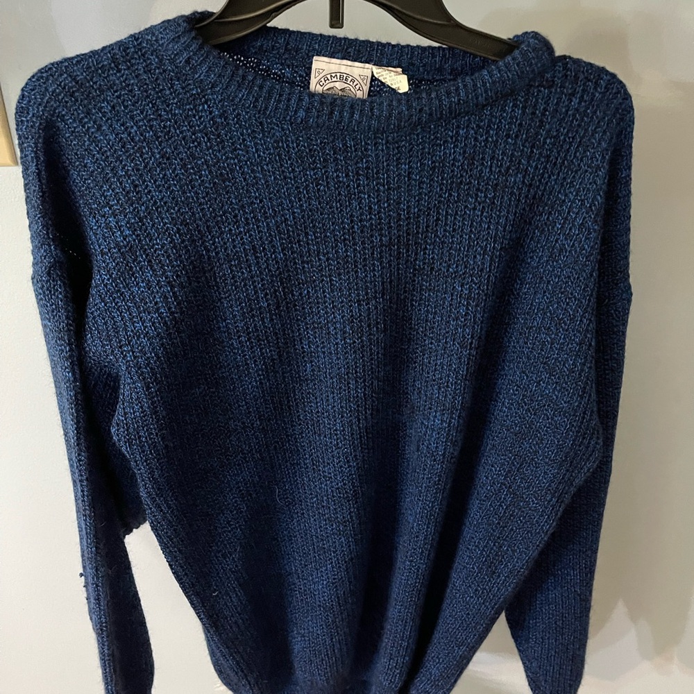 Men’s Blue Crew Neck Sweater. Size Medium/Large - Picture 1 of 5